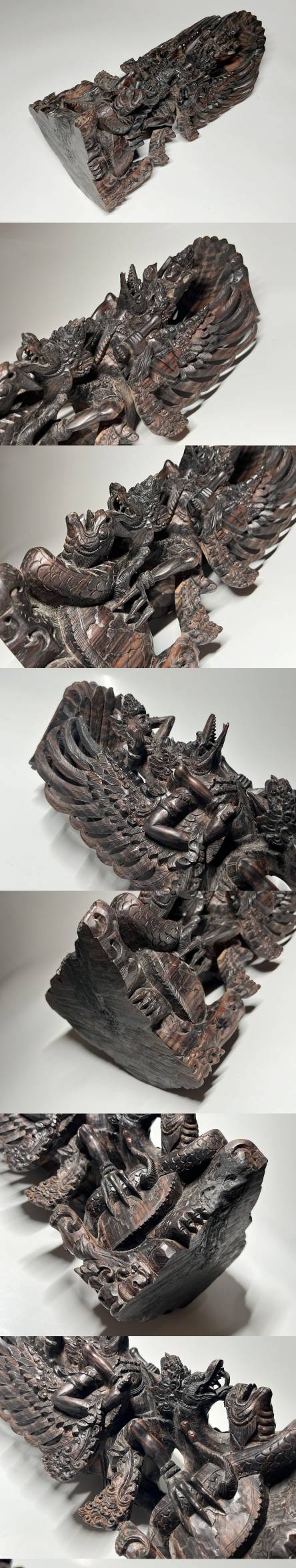 アフリカ タンザニア マコンデ 黒檀彫刻 96cm 木彫り 立像 一刀彫-